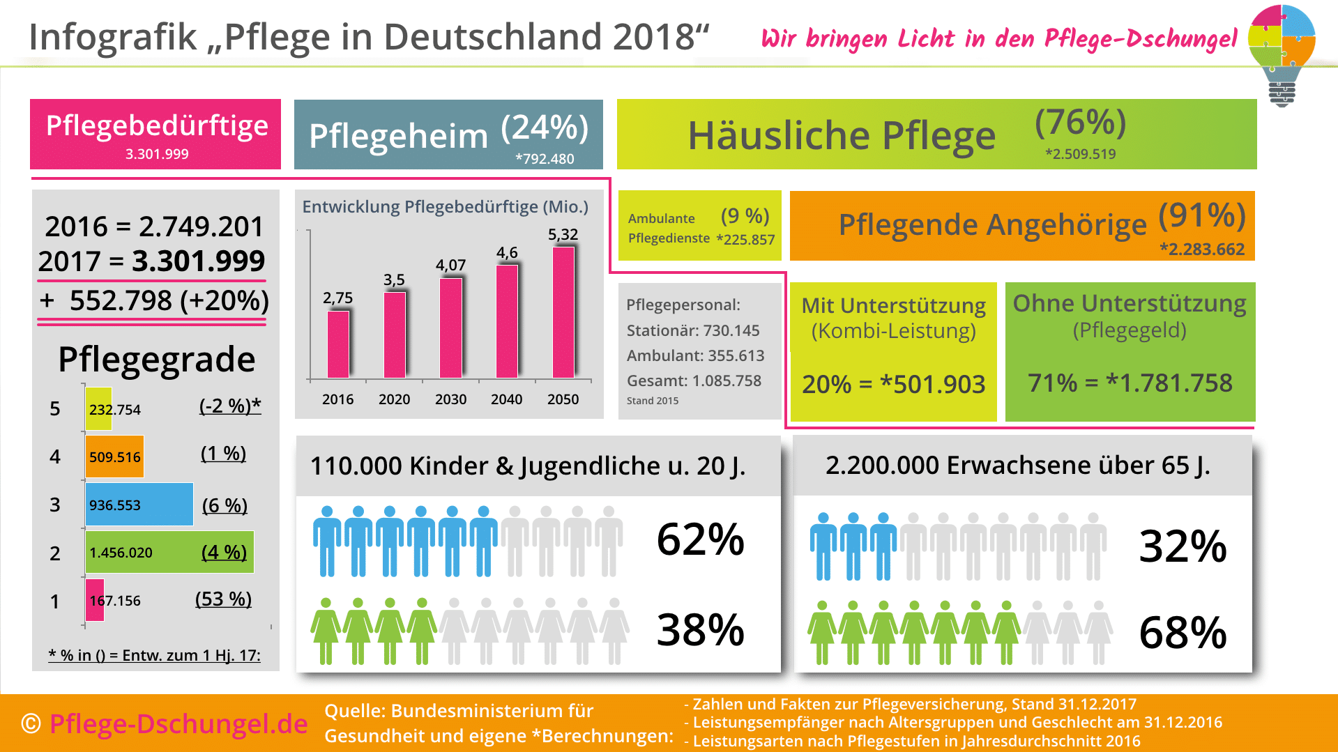 Pflege 2018 in Deutschland