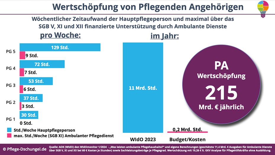 Was leisten ambulante Pflegehaushalte?